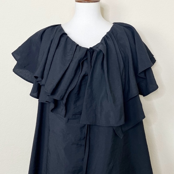 COS Ruffled Tunic Black Dress - Picture 5 of 12